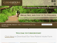 Tablet Screenshot of cornerstoneprogressivehealth.com